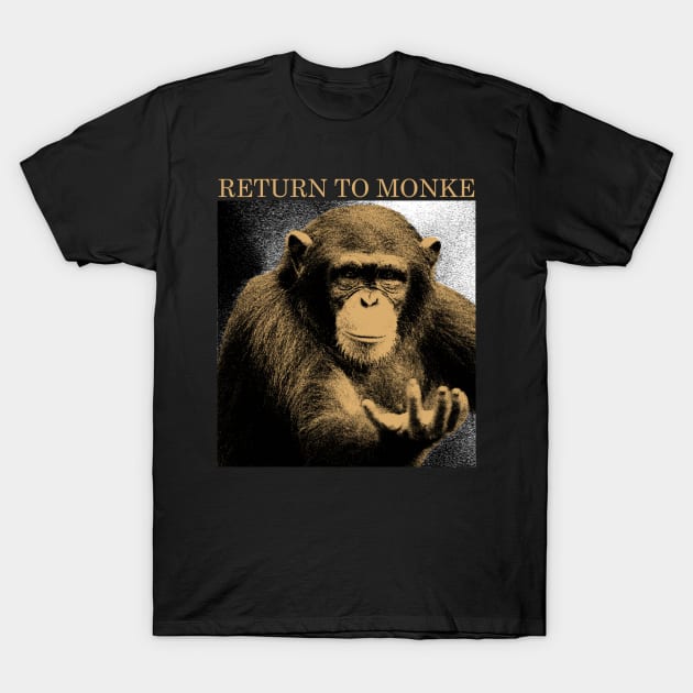 Return to Monke Vintage Brown T-Shirt by giovanniiiii